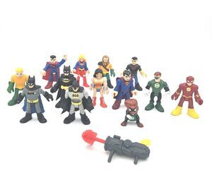 DC  Super Friends Figures Lot Batman Superman Flash Green Lantern